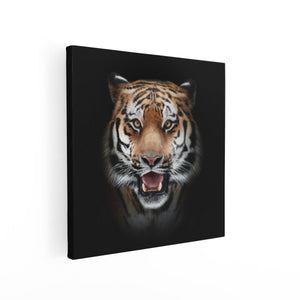 Canvas schilderij vierkant Tijgerkop - Tijger
