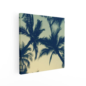 Canvas schilderij vierkant Palmbomen Bladeren