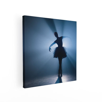 Canvas schilderij vierkant Ballerina Silhouet - Ballet