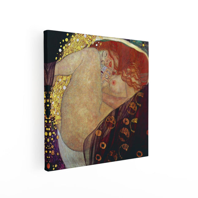 Canvas schilderij vierkant Danaë - Gustav Klimt