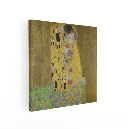 Canvas schilderij vierkant De Kus - Gustav Klimt