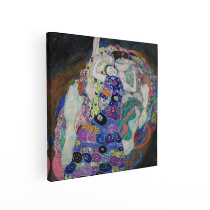 Canvas schilderij vierkant De Maagd - Gustav Klimt