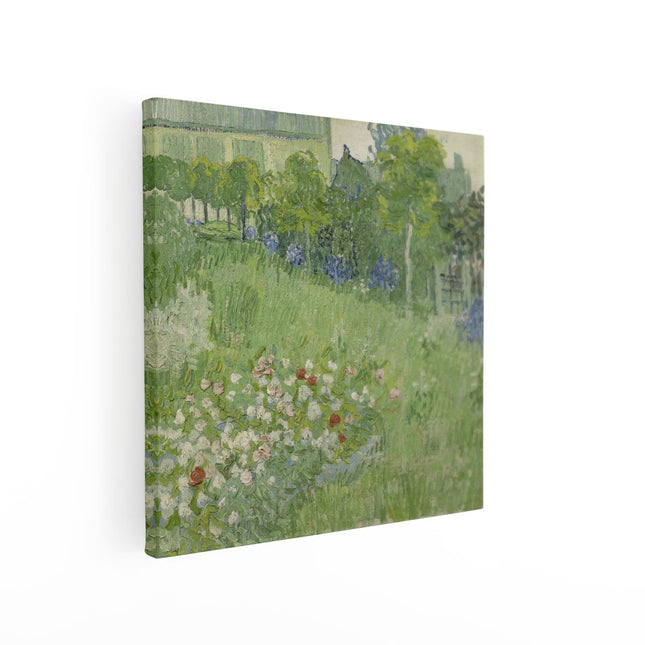 Canvas schilderij vierkant De Tuin van Daubigny - Vincent van Gogh