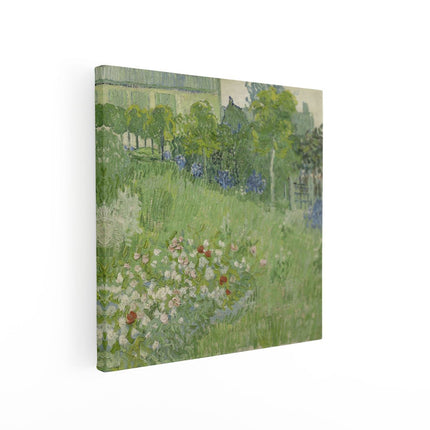 Canvas schilderij vierkant De Tuin van Daubigny - Vincent van Gogh