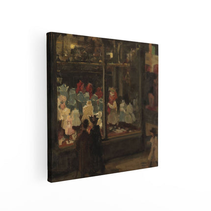 Canvas schilderij vierkant Etalage - Isaac Israels