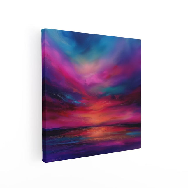 Canvas schilderij vierkant Abstract Kunstwerk van een Zonsondergang