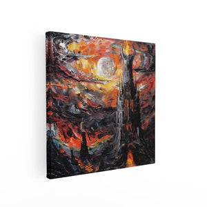 Canvas schilderij vierkant Lord Of The Rings-Kunstwerk - Lord Of The Rings-Kunstwerk - Lord Of The Rings-Kunstwerk - Lord