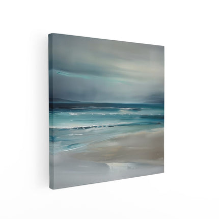Canvas schilderij vierkant Abstract Kunstwerk van een Strand