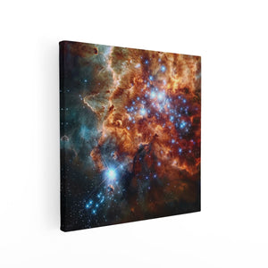 Canvas schilderij vierkant De Nevel is Vol Sterren