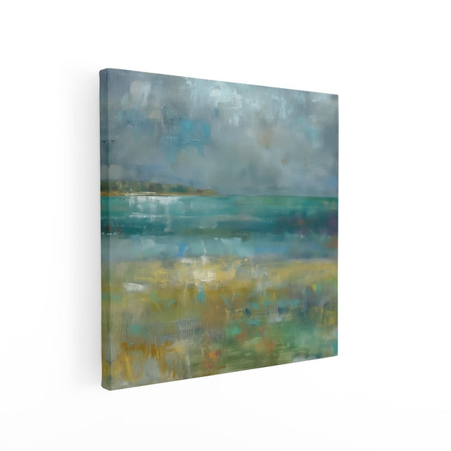 Canvas schilderij vierkant Abstract Kunstwerk van de Zee en de Lucht