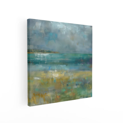 Canvas schilderij vierkant Abstract Kunstwerk van de Zee en de Lucht
