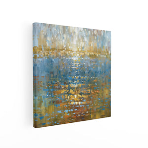 Canvas schilderij vierkant Abstract Kunstwerk van een Zonsondergang