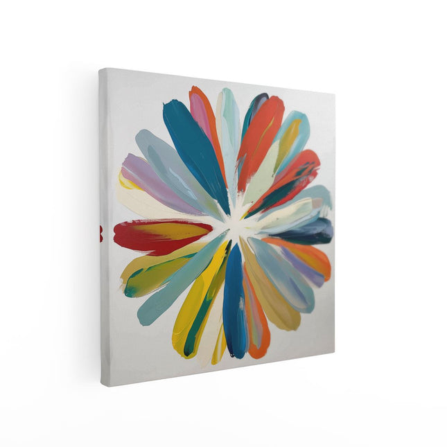 Canvas schilderij vierkant Abstract Kunstwerk van een Bloem