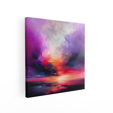 Canvas schilderij vierkant Abstract Kunstwerk van een Zonsondergang