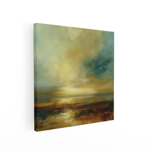 Canvas schilderij vierkant Abstract Kunstwerk van een Zonsondergang