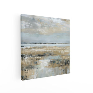Canvas schilderij vierkant Abstract Kunstwerk van een Landschap