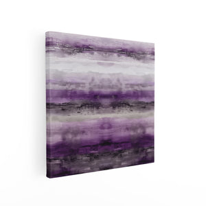 Canvas schilderij vierkant Paars Abstract Kunstwerk op een Witte Achtergrond