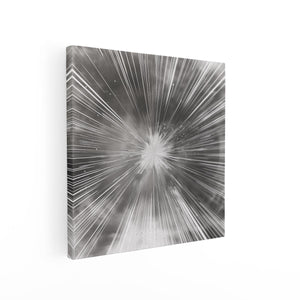 Canvas schilderij vierkant Zwart Wit Beeld van een Uitbarsting van Licht