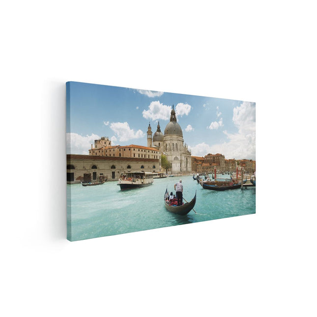 Canvas schilderij vooraanzicht Basiliek San Marco in Venetië op het Water