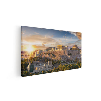 Canvas schilderij vooraanzicht Akropolis van Athene, Griekenland - Architectuur 