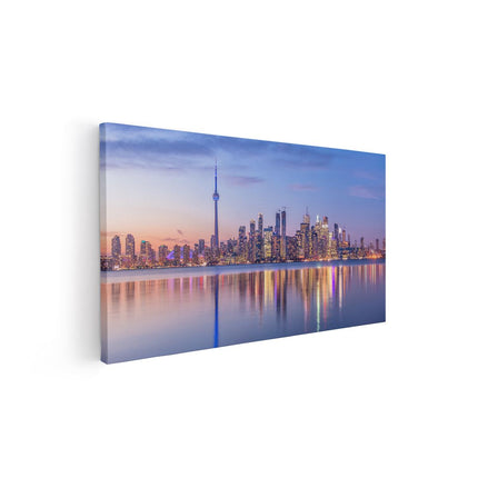 Canvas schilderij vooraanzicht Toronto Skyline in Canada