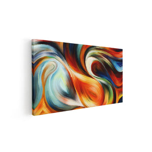 Canvas schilderij vooraanzicht Abstracte Kunst van Kleurrijke Verf
