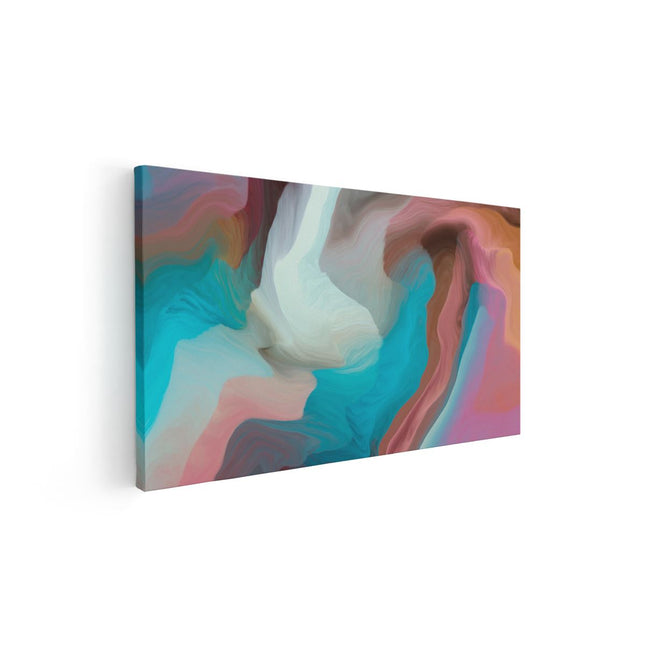 Canvas schilderij vooraanzicht Abstracte Kunst - Kleurrijke Golven