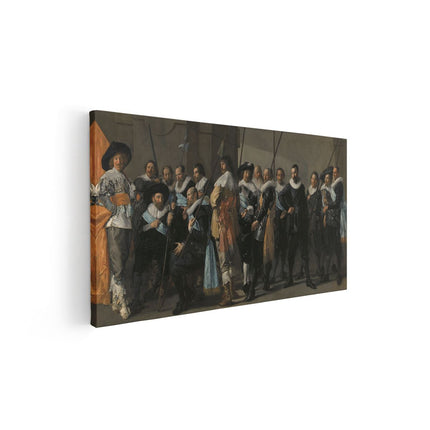 Canvas schilderij vooraanzicht De Magere Compagnie - Frans Hals