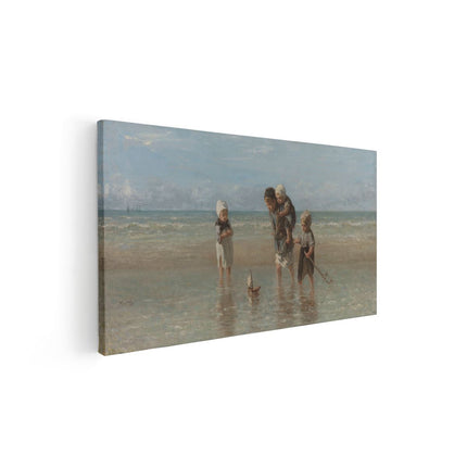 Canvas schilderij vooraanzicht Kinderen der Zee - Jozef Israëls