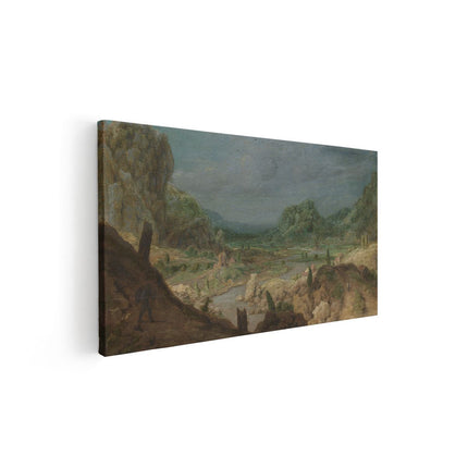Canvas schilderij vooraanzicht Rivierdal - Hercules Segers