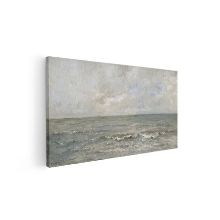 Canvas schilderij vooraanzicht Zeegezicht - Charles-Francois Daubigny