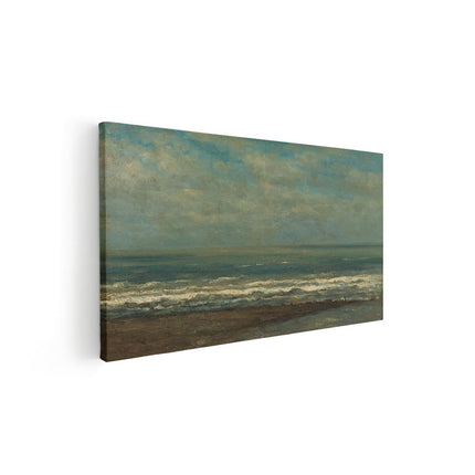 Canvas schilderij vooraanzicht Zeegezicht bij Heijst - Willem Roelofs