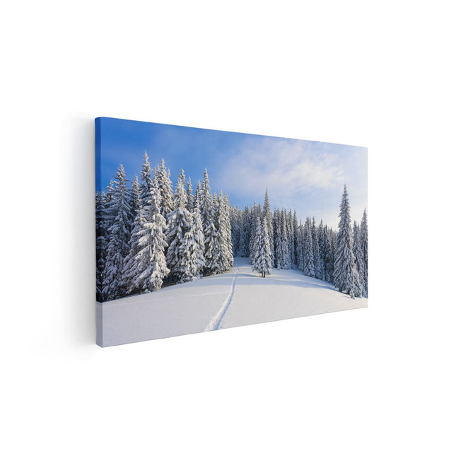 Canvas schilderij vooraanzicht Sneeuw Landschap - Winter