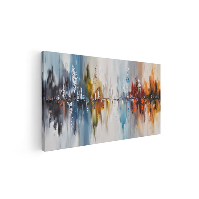 Canvas schilderij vooraanzicht Abstract Kunstwerk met Veel Kleuren
