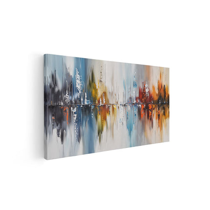 Canvas schilderij vooraanzicht Abstract Kunstwerk met Veel Kleuren