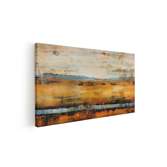 Canvas schilderij vooraanzicht Abstract Kunstwerk van een Landschap