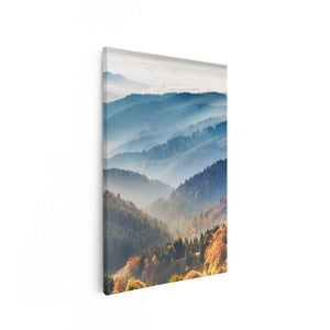 Canvas schilderij vooraanzicht Heuvel Landschap Van Het Zwarte Wout Bos
