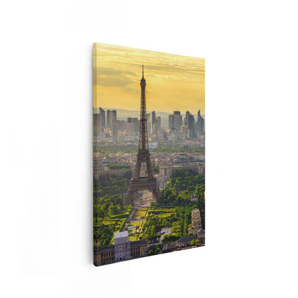 Canvas schilderij vooraanzicht Skyline Van Parijs Met De Eiffeltoren