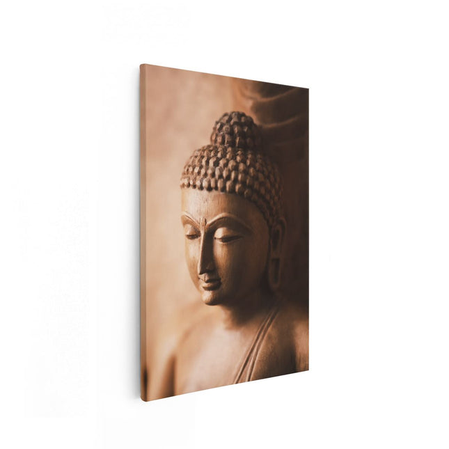 Canvas schilderij vooraanzicht Boeddha Beeld