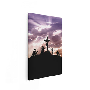 Canvas schilderij vooraanzicht Kruistocht naar het Kruis van Jezus Christus