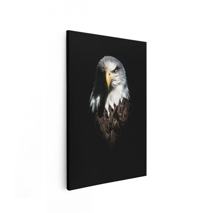 Canvas schilderij vooraanzicht Adelaarkop - Adelaar