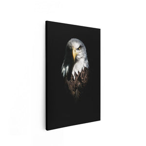 Canvas schilderij vooraanzicht Adelaarkop - Adelaar