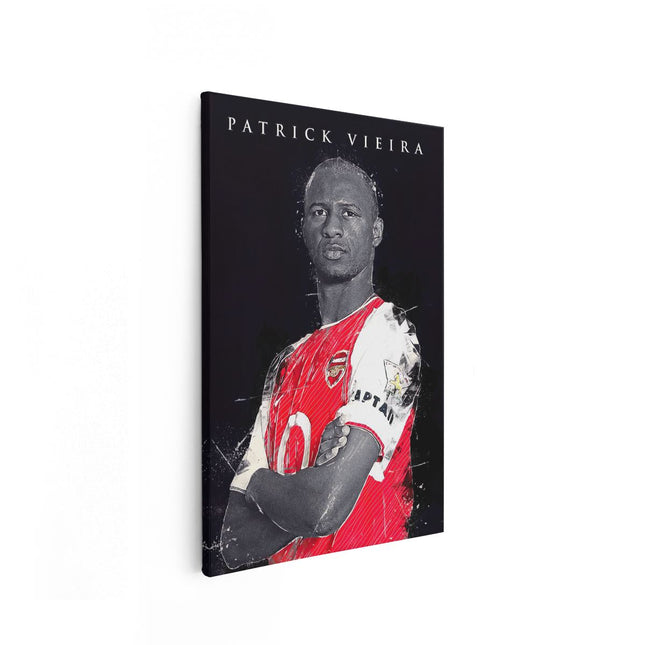 Canvas schilderij vooraanzicht Voetbalspeler Patrick Vieira bij Arsenal