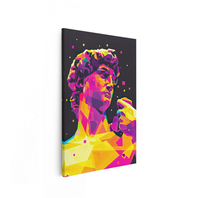 Canvas schilderij vooraanzicht Standbeeld van David of Michelangelo 