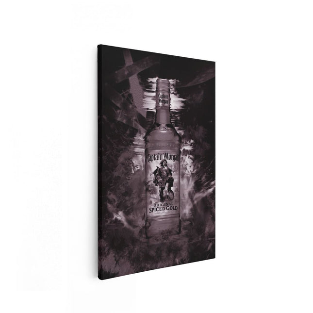 Canvas schilderij vooraanzicht Captain Morgan Drank Fles