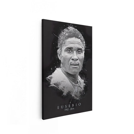Canvas schilderij vooraanzicht Eusebio in het Zwart Wit