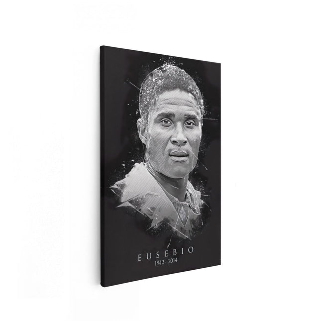 Canvas schilderij vooraanzicht Eusebio in het Zwart Wit