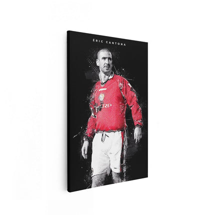 Canvas schilderij vooraanzicht Voetbalspeler Éric Cantona bij Manchester United