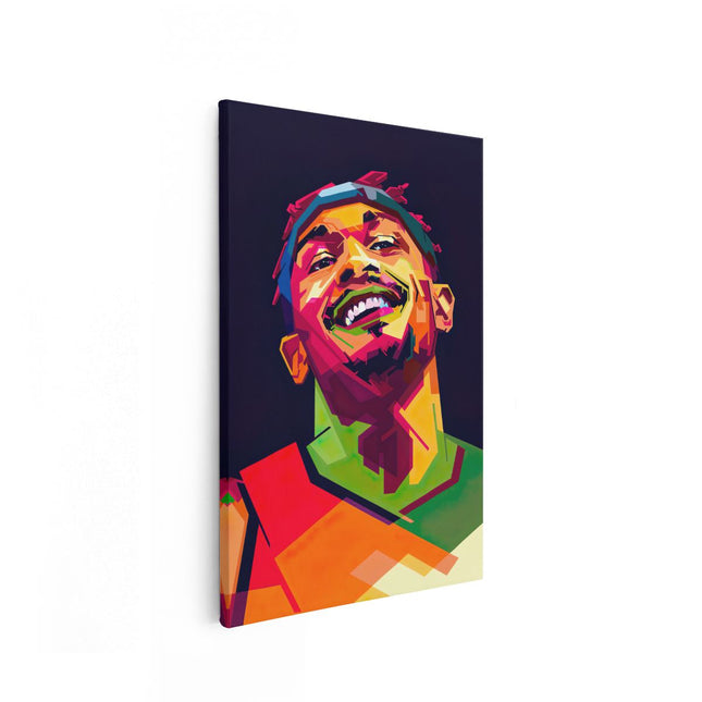 Canvas schilderij vooraanzicht Bradley Beal in Abstracte Kleuren