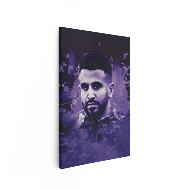 Canvas schilderij vooraanzicht Voetbalspeler Riyad Mahrez